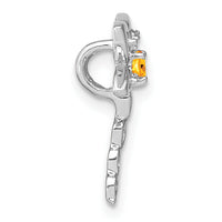 14k White Gold Citrine and Diamond Dragonfly Chain Slide-PM7039-CI-002-WA