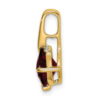 14k Cushion Garnet and Diamond Pendant-PM7046-GA-001-YA