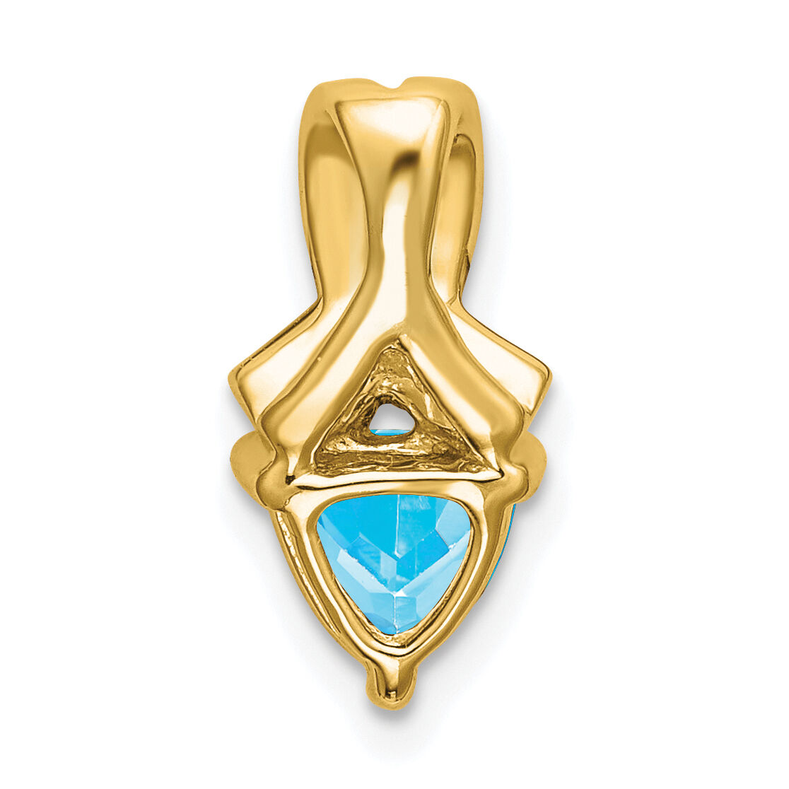 14k Trillion Blue Topaz and Diamond Pendant-PM7053-BT-003-YA