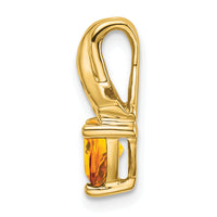 14k Trillion Citrine and Diamond Pendant-PM7053-CI-003-YA