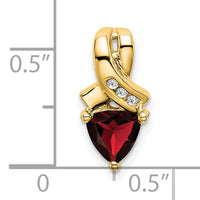 14k Trillion Garnet and Diamond Pendant-PM7053-GA-003-YA