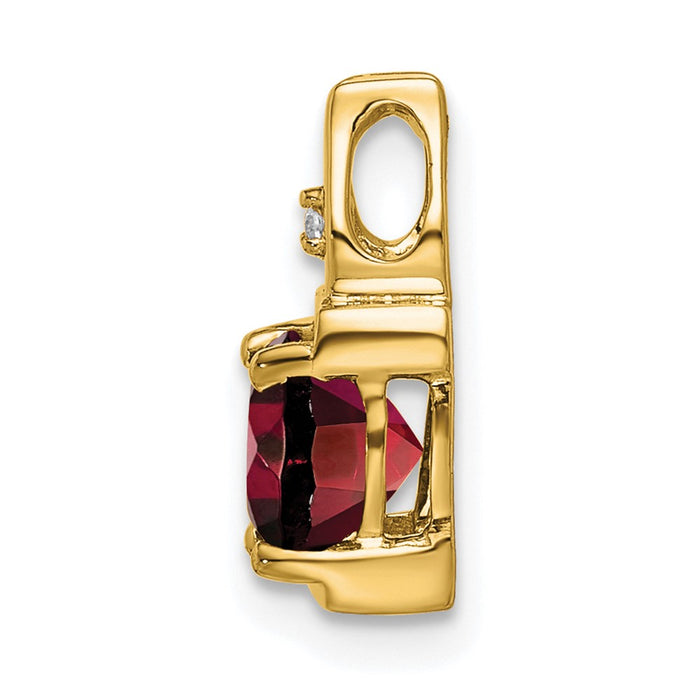 14k Garnet and Diamond Pendant-PM7054-GA-001-YA