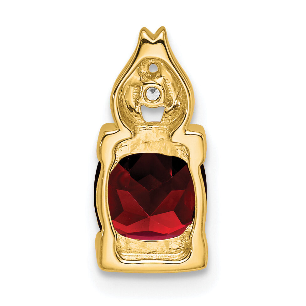 14k Garnet and Diamond Pendant-PM7054-GA-001-YA