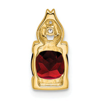 14k Garnet and Diamond Pendant-PM7054-GA-001-YA