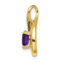 14k Amethyst and Diamond Pendant-PM7056-AM-003-YA