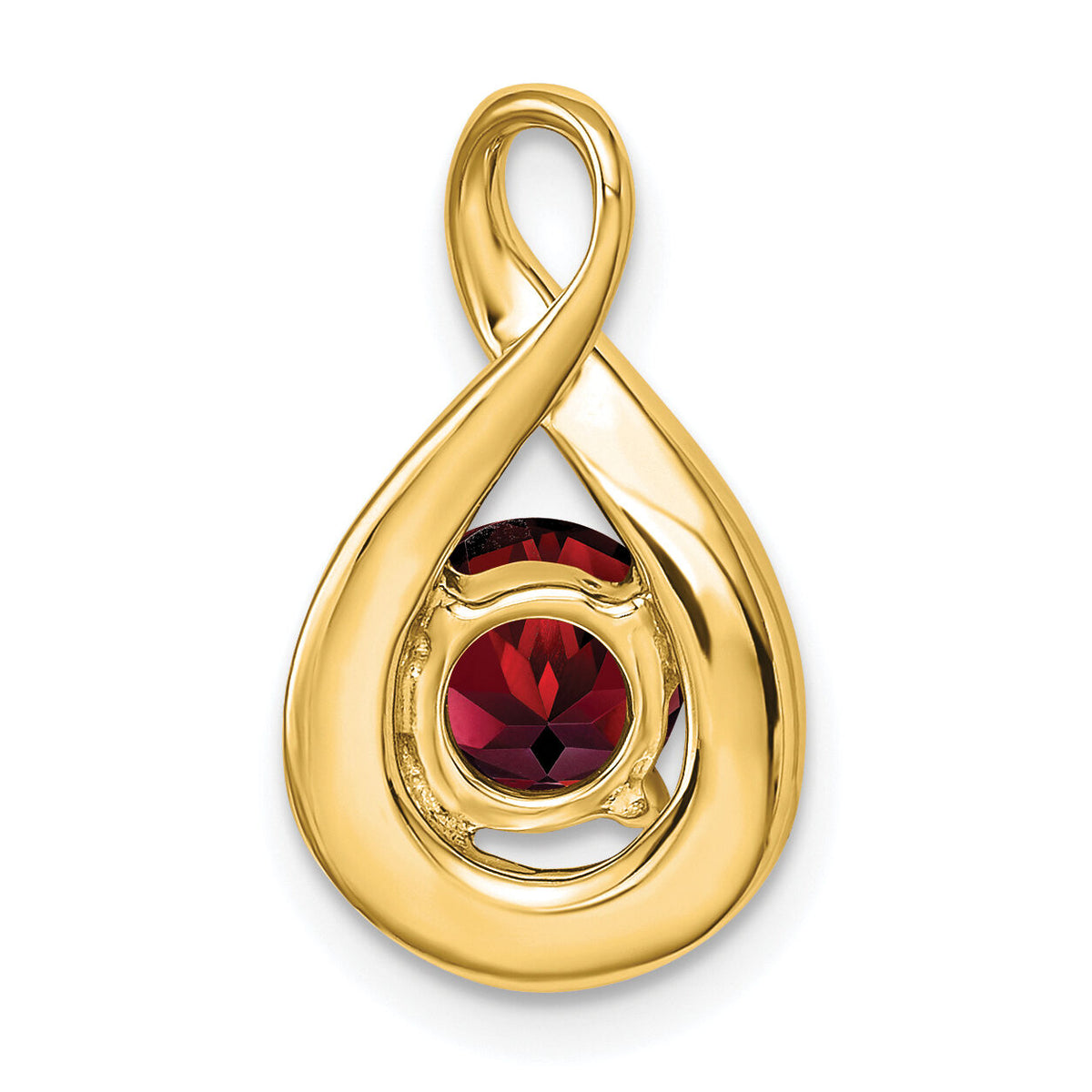 14k Garnet and Diamond Pendant-PM7056-GA-003-YA