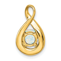 14k Created Opal and Diamond Pendant-PM7056-OP-003-YA