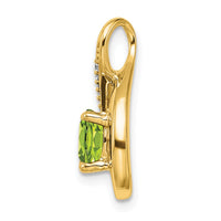 14k Peridot and Diamond Pendant-PM7056-PE-003-YA