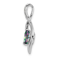 14k White Gold Mystic Fire Topaz and Diamond Pendant-PM7057-FT-004-WA
