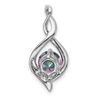 14k White Gold Mystic Fire Topaz and Diamond Pendant-PM7057-FT-004-WA