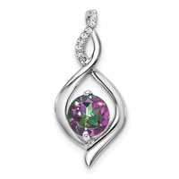 14k White Gold Mystic Fire Topaz and Diamond Pendant-PM7057-FT-004-WA