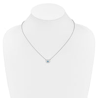 14k White Gold Oval Blue Topaz and Diamond 18in. Necklace-PM7135-BT-007-WA