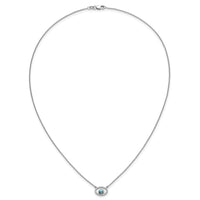 14k White Gold Oval Blue Topaz and Diamond 18in. Necklace-PM7135-BT-007-WA