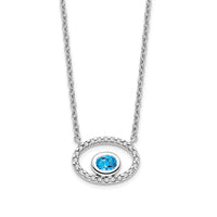 14k White Gold Oval Blue Topaz and Diamond 18in. Necklace-PM7135-BT-007-WA