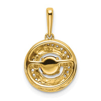 14k Round Garnet and Diamond Pendant-PM7143-GA-011-YA