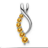 14k White Gold Citrine Journey Chain Slide-PM7144-CI-W