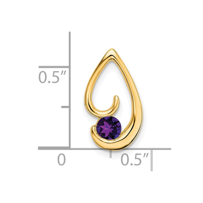 14k Amethyst Chain Slide-PM7145-AM-Y