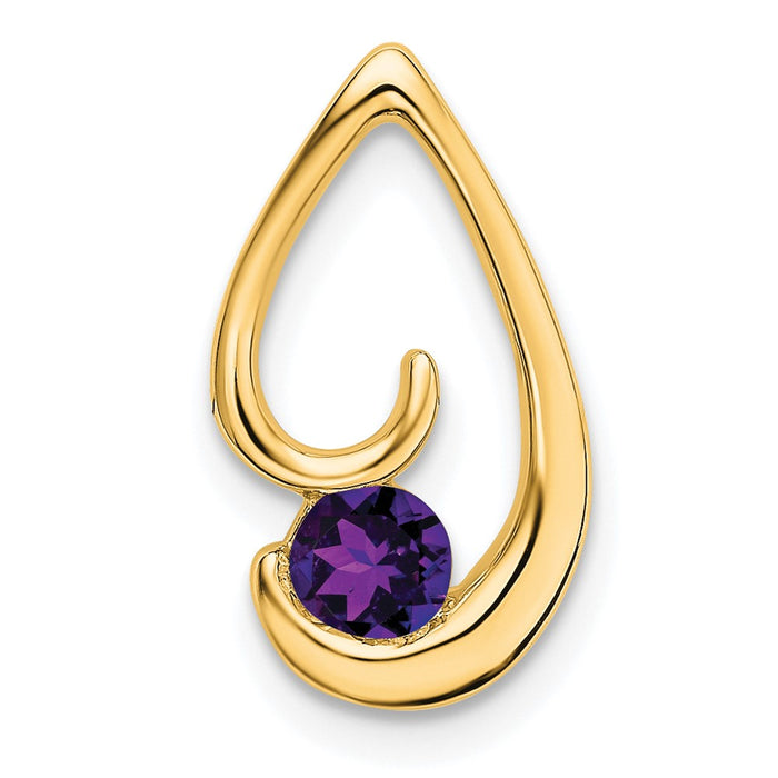 14k Amethyst Chain Slide-PM7145-AM-Y