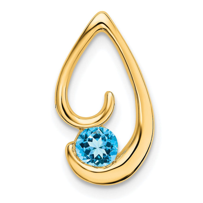 14k Blue Topaz Chain Slide-PM7145-BT-Y