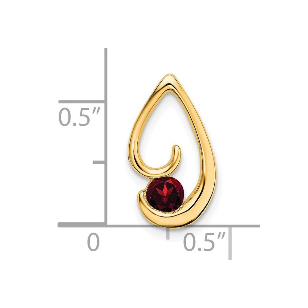 14k Garnet Chain Slide-PM7145-GA-Y