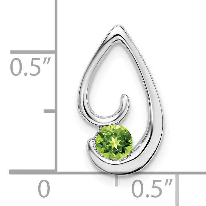 14k White Gold Peridot Chain Slide-PM7145-PE-W