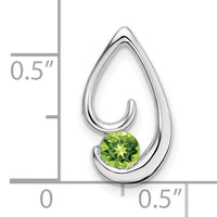 14k White Gold Peridot Chain Slide-PM7145-PE-W