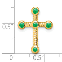 14k Emerald Cross Chain Slide-PM7174-EM-Y
