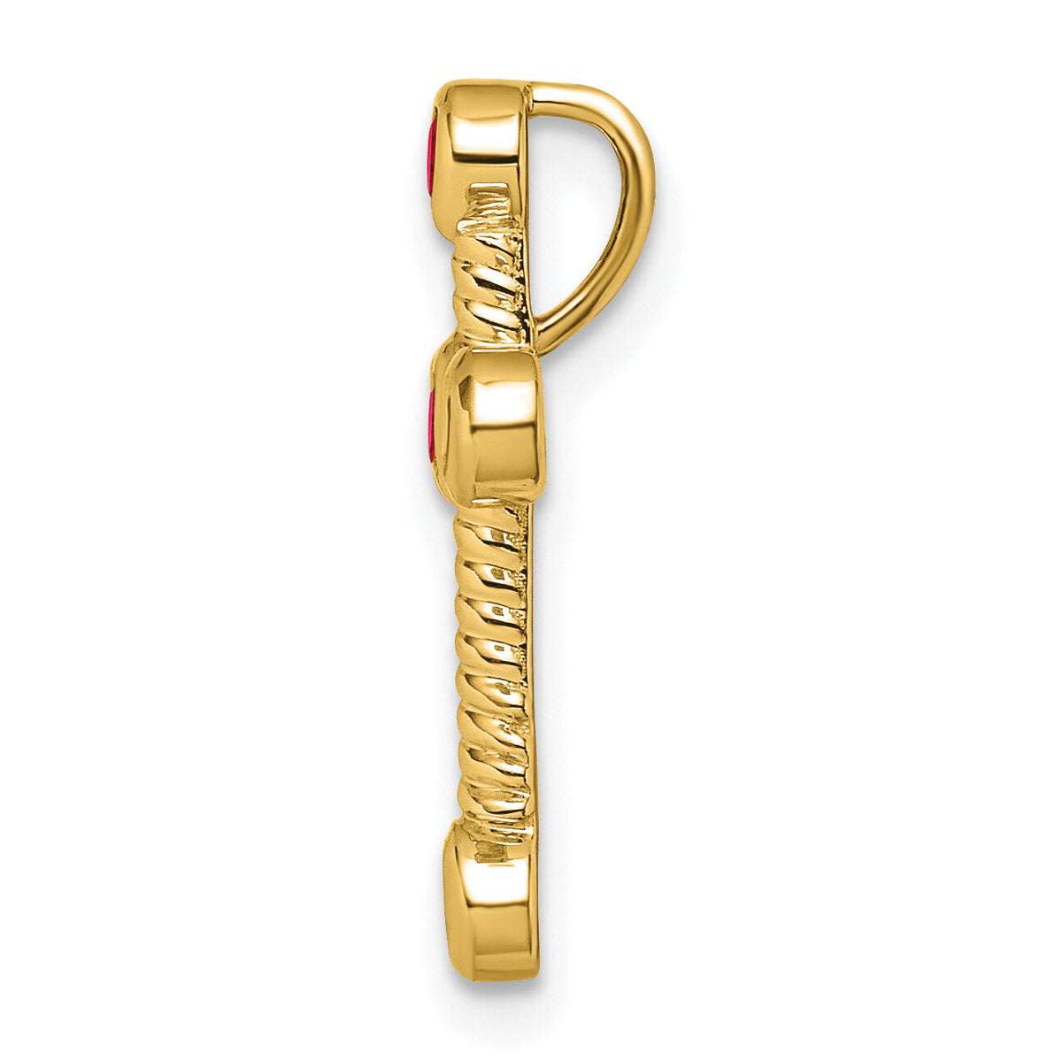 14k Ruby Cross Chain Slide-PM7174-RU-Y