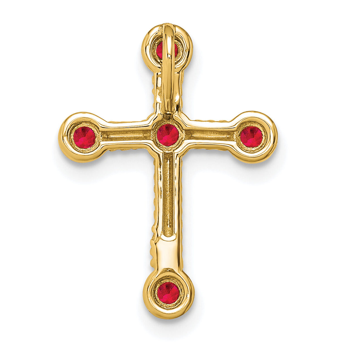 14k Ruby Cross Chain Slide-PM7174-RU-Y
