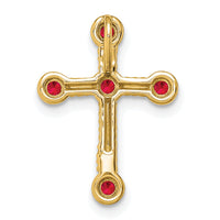 14k Ruby Cross Chain Slide-PM7174-RU-Y