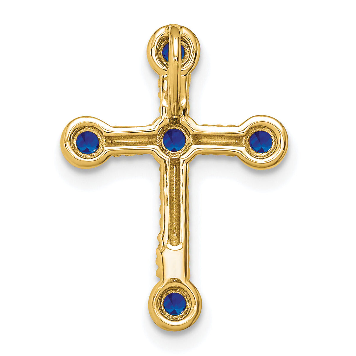 14k Sapphire Cross Chain Slide-PM7174-SA-Y