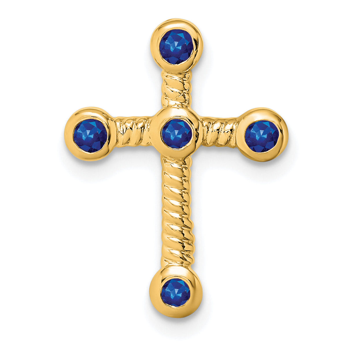 14k Sapphire Cross Chain Slide-PM7174-SA-Y
