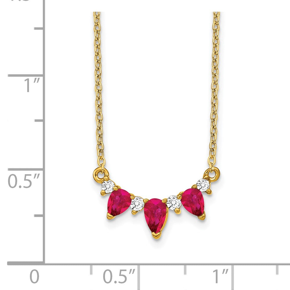 14k Ruby and Diamond 18 inch Necklace-PM7176-RU-012-YA