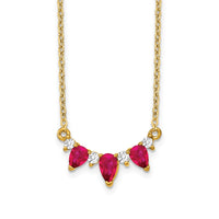 14k Ruby and Diamond 18 inch Necklace-PM7176-RU-012-YA