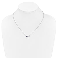 14k White Gold Pear Sapphire and Diamond 18 inch Necklace-PM7176-SA-012-WA