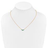 14k Emerald and Diamond 18 inch Necklace-PM7177-EM-007-YA