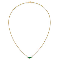 14k Emerald and Diamond 18 inch Necklace-PM7177-EM-007-YA