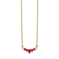 14k Ruby and Diamond 18 inch Necklace-PM7177-RU-007-YA