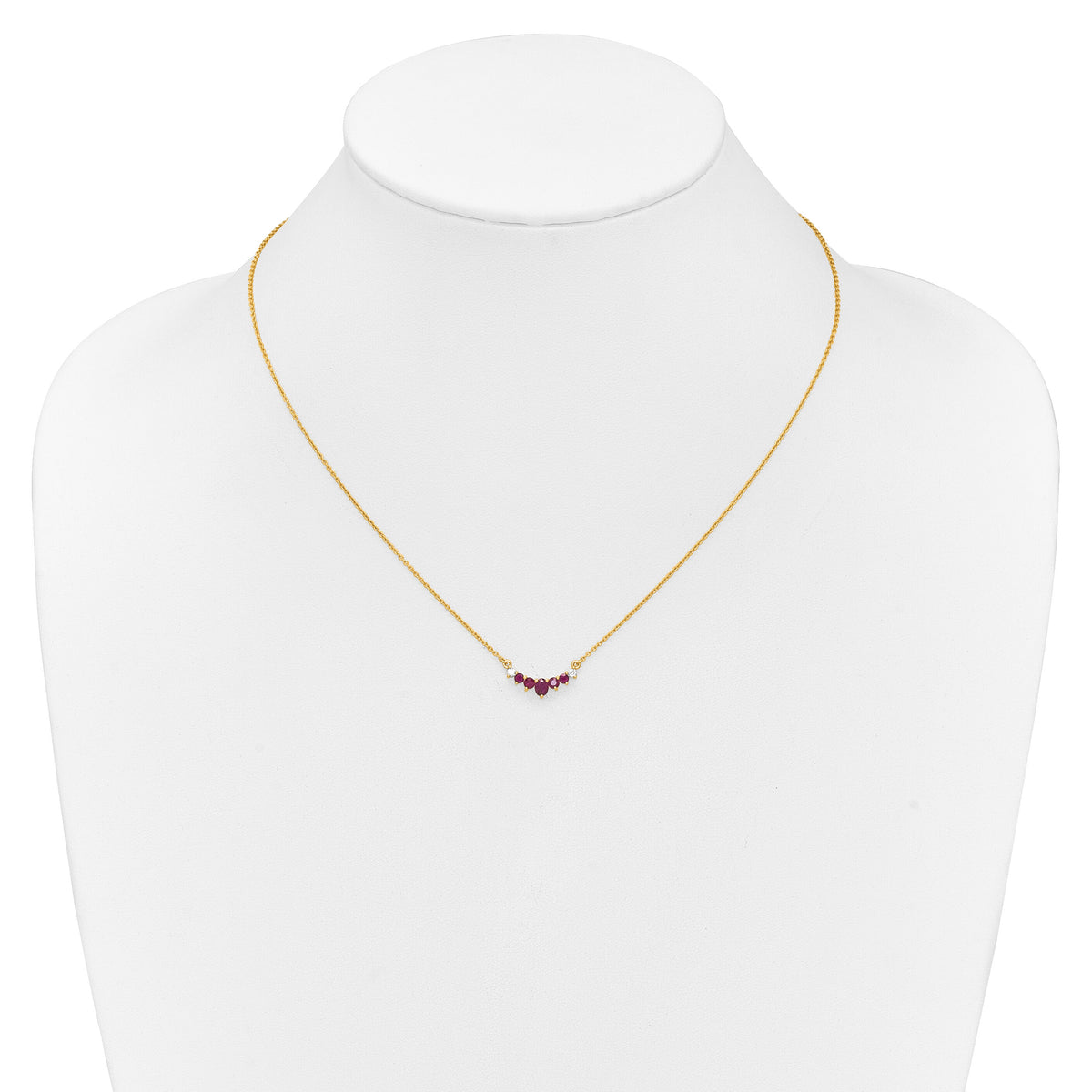 14k Ruby and Diamond 18 inch Necklace-PM7177-RU-007-YA