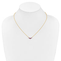 14k Ruby and Diamond 18 inch Necklace-PM7177-RU-007-YA