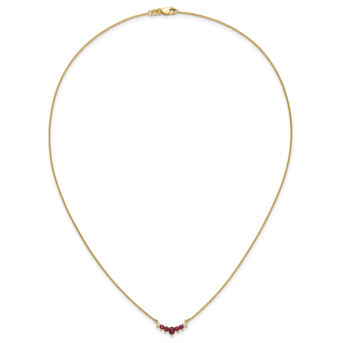 14k Ruby and Diamond 18 inch Necklace-PM7177-RU-007-YA