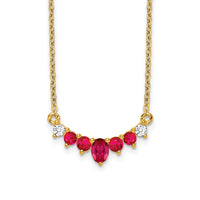 14k Ruby and Diamond 18 inch Necklace-PM7177-RU-007-YA