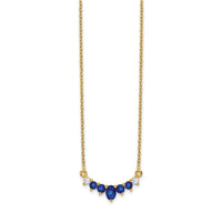 14k Sapphire and Diamond 18 inch Necklace-PM7177-SA-007-YA
