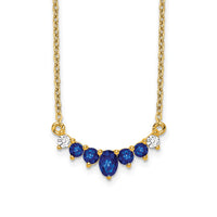 14k Sapphire and Diamond 18 inch Necklace-PM7177-SA-007-YA