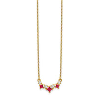 14k Ruby and Diamond 18 inch Necklace-PM7178-RU-012-YA