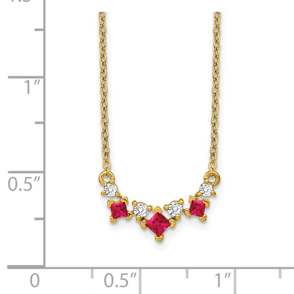 14k Ruby and Diamond 18 inch Necklace-PM7178-RU-012-YA