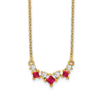 14k Ruby and Diamond 18 inch Necklace-PM7178-RU-012-YA