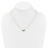14k Marquise Emerald 18 inch Necklace-PM7179-EM-Y