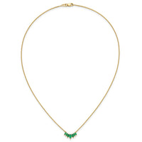 14k Marquise Emerald 18 inch Necklace-PM7179-EM-Y