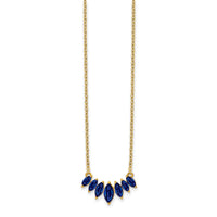 14k Marquise Sapphire 18 inch Necklace-PM7179-SA-Y